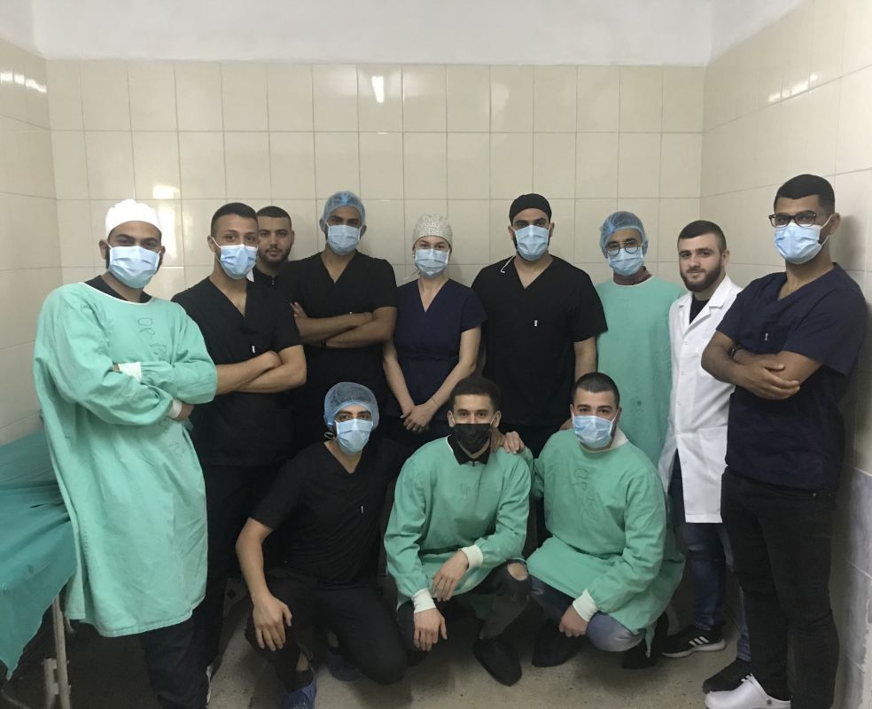 The 4th year students in the OR
